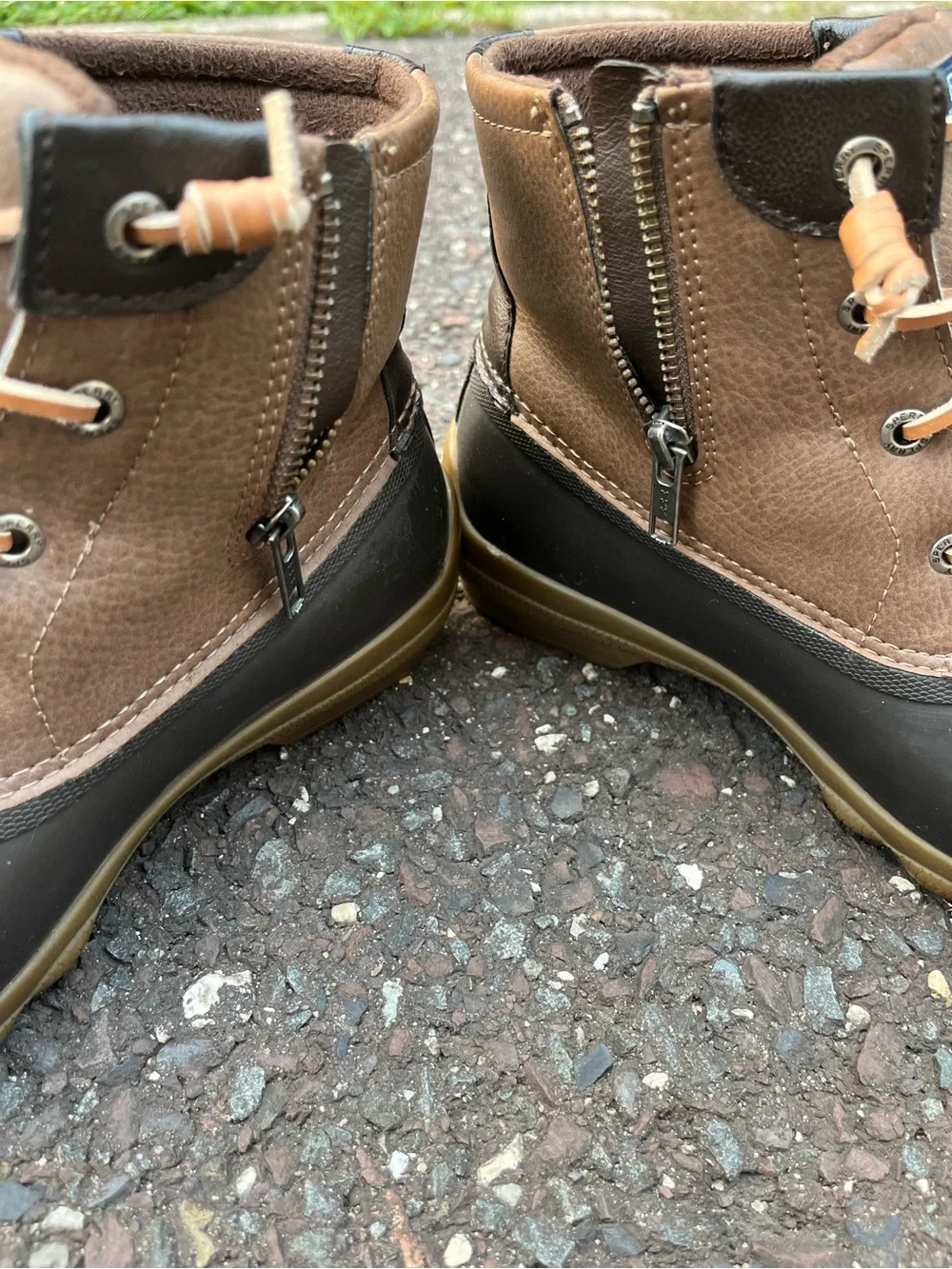 Sperry Waterproof Duck Boots Women’s Size 7M Brown Leather STS80524 EUC